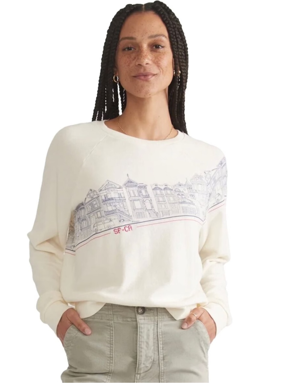 Marine Layer Vintage Terry San Fransisco Graphic Sweatshirt L